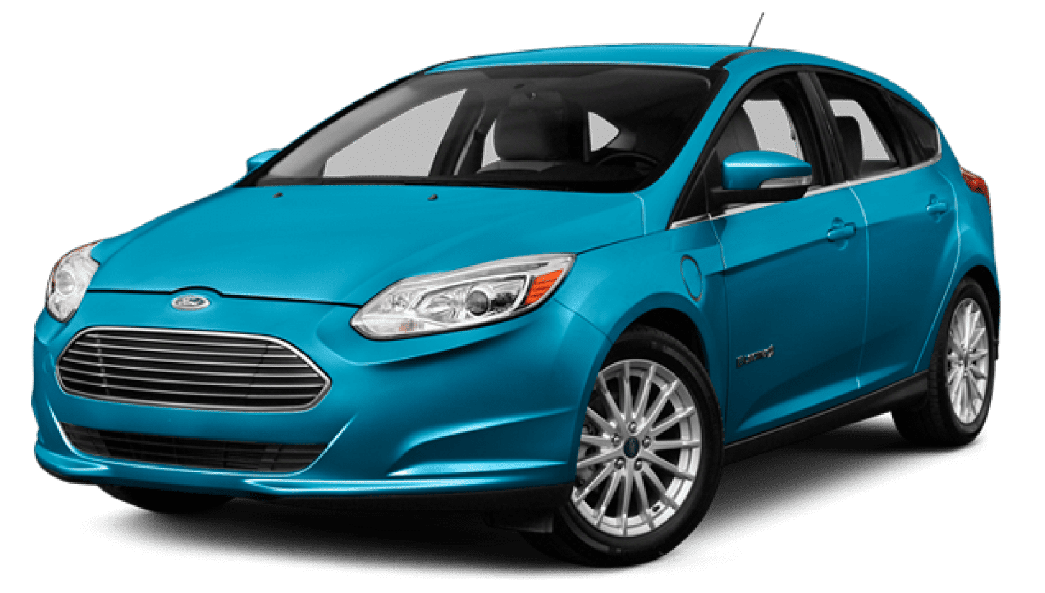 Ford Focus Electric голубого цвета
