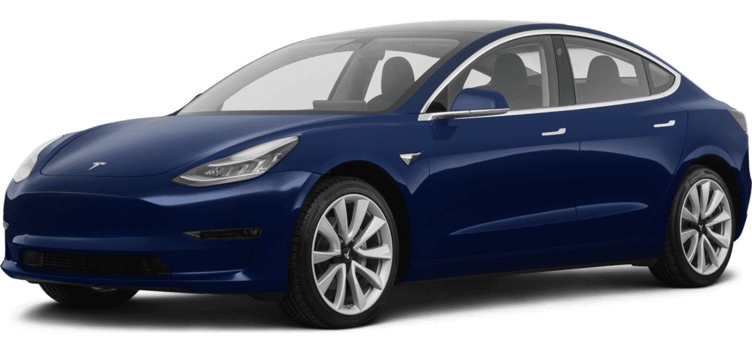 Tesla Model 3 синього кольору